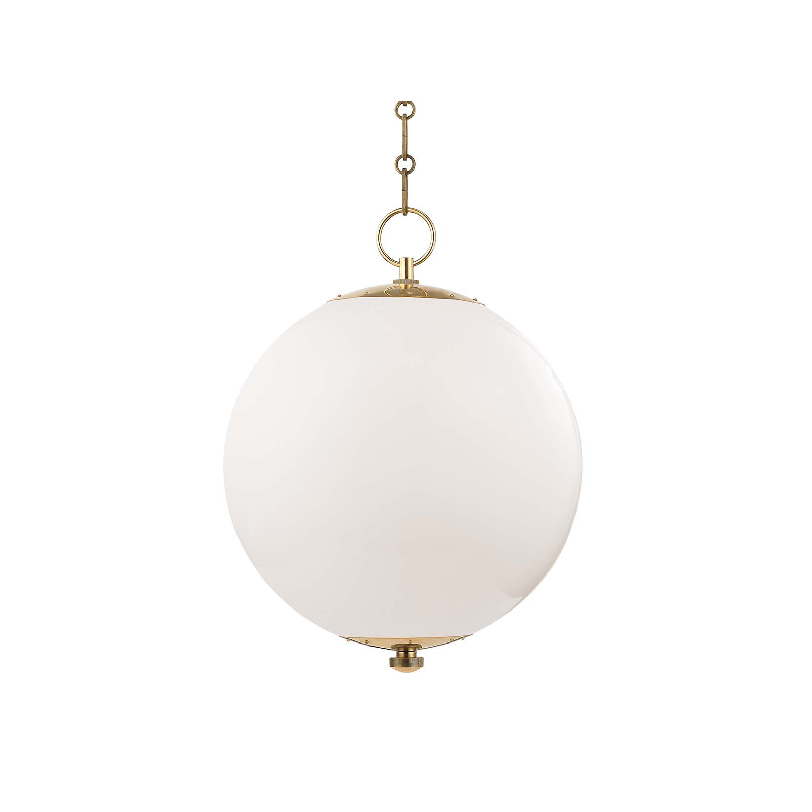 Sphere No.1 Pendant by Mark D. Sikes, Aged Brass, 20.5" H x 16" W x 16" D