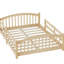 Lit à plancher double, style avec lattes et garde-corps, fait de bois fin, encourage les dimensions du lit en bois massif Freedom Motion, mélange les styles de chambre à coucher-130677072