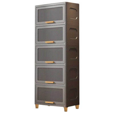 Plastic Storage Cabinet & Tub, Stackable Storage Box for Bedroom Living Room