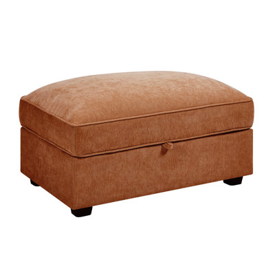 Chenille orange, enveloppé et accoudoir, rangement coulissant sous le siège, adaptable à la décoration intérieure de la chenille douce, options de couleurs variées intégrées