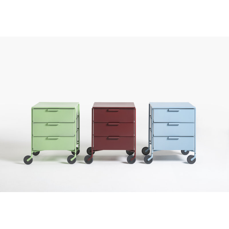 Citterio & Low Pale Green Mobile 3-Drawer Storage Unit