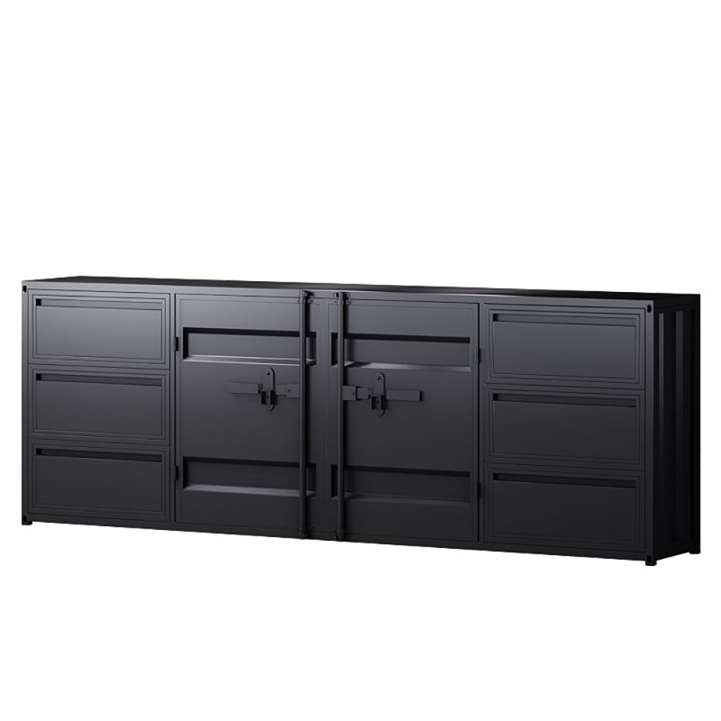 Sideboard, Black, 35.43" H x 78.74" W x 15.74" D