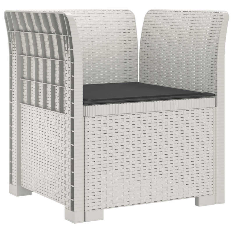 Outdoor Lounge Chair, Anthracite, White