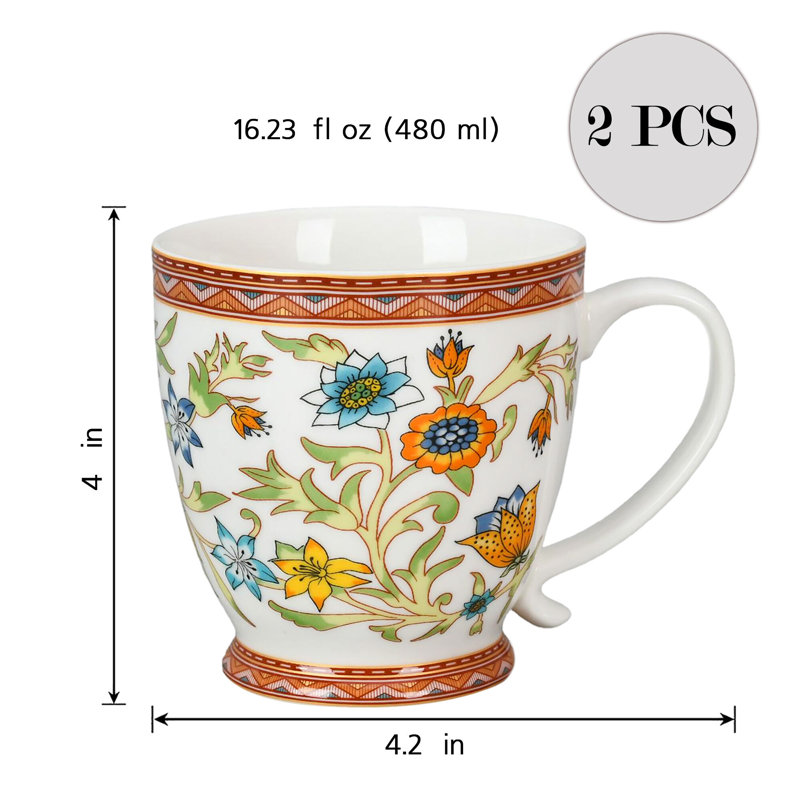 Dantez Fine China Porcelain Coffee Mug