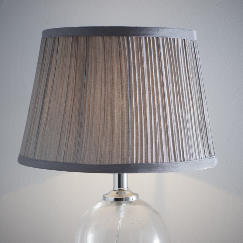 Faux Fur Empire Lamp Shade ( Uno ), 20cm H x 30cm W x 30cm D, Grey