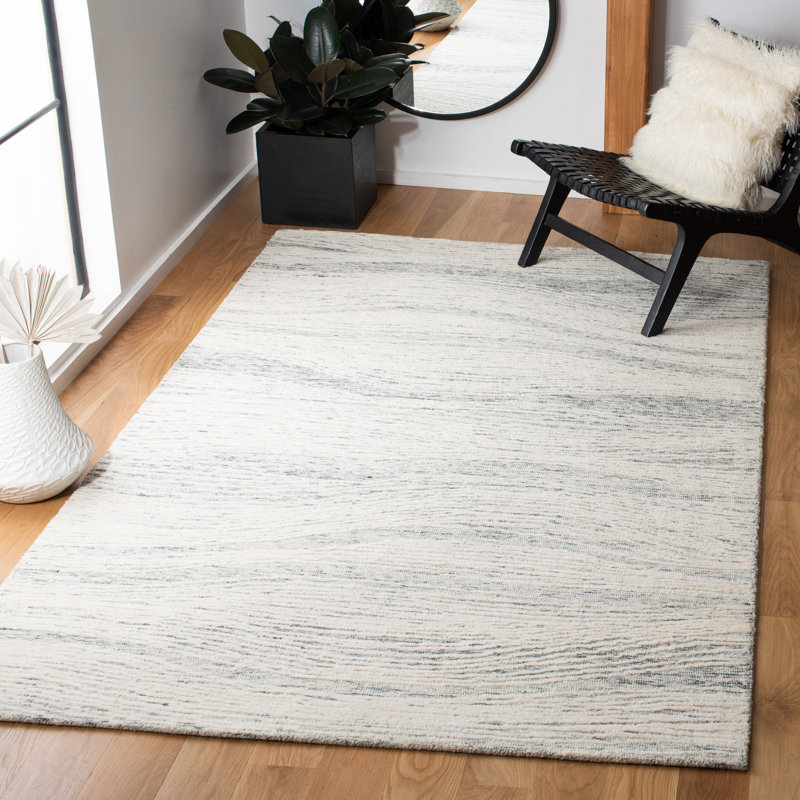 Alea Metro Hand Tufted Indian Wool And Cotton With Latex Abstract Rug, Rectangle 6' x 9'