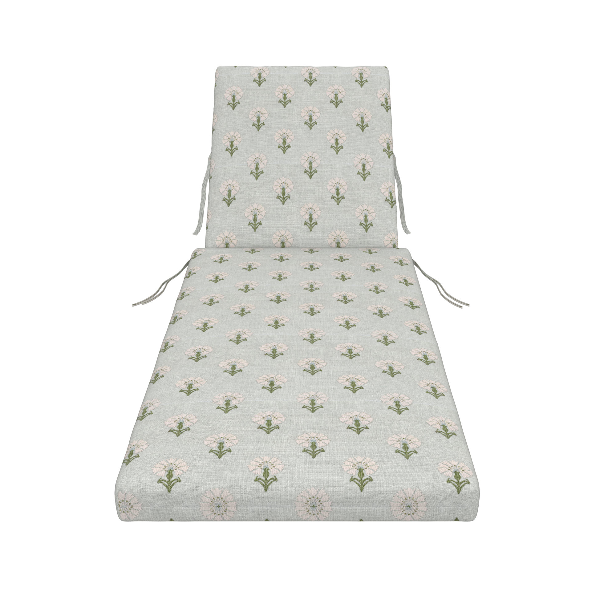 Amala Outdoor Sunbrella® Chaise Lounge Cushion, Mira Celeste, 24.5W x 76.5D