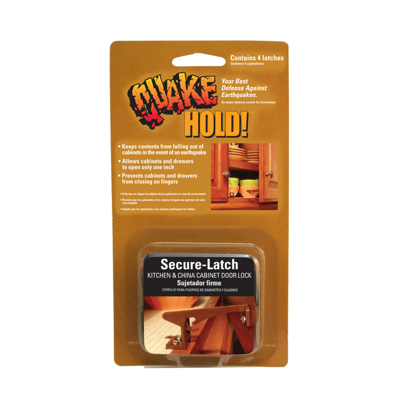 Kitchen & China Cabinet Door Latch – Brown (4 pack)