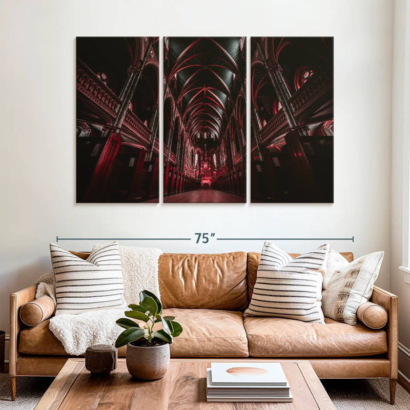 Architecture gothique effrayante, H 42 po x l 65 po