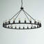 Lustre de style campagnard à 24 lumières avec hauteur réglable de style bougie à roulettes