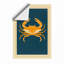 Golden Crab Geometric - Framed Print-1505641000-1505641001