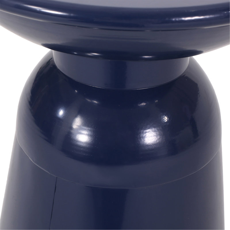 Charming Metal Side Table Set With Modern And Durable Design, Navy Blue