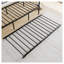 Structure de lit de jour simple en métal avec lit gigogne - plateforme de canapé-lit en acier noir robuste, aucun sommier tapissier requis