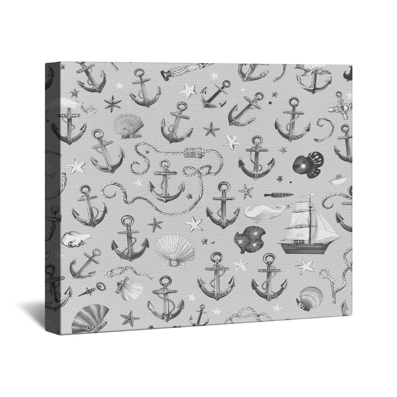 Toile tendue à motif de coquillages nautiques en plusieurs tailles, 12 x 12 pouces
