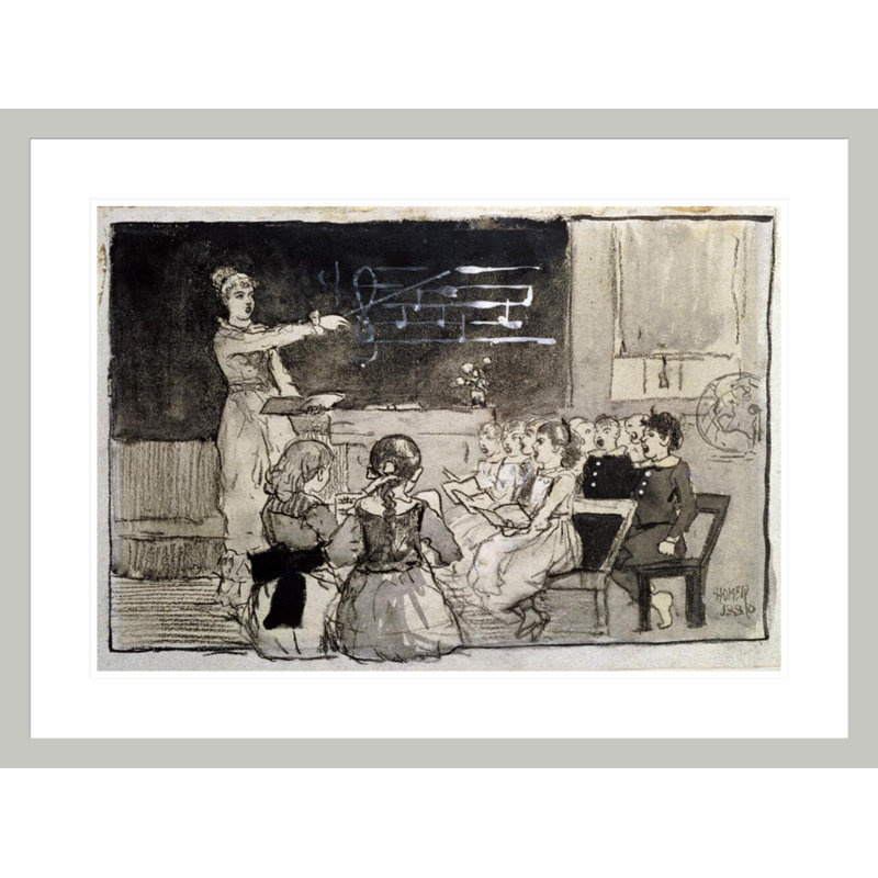 «The Music Lesson» par Winslow Homer, impression giclée sur cadre, 22,13 po H x 29,5 po L
