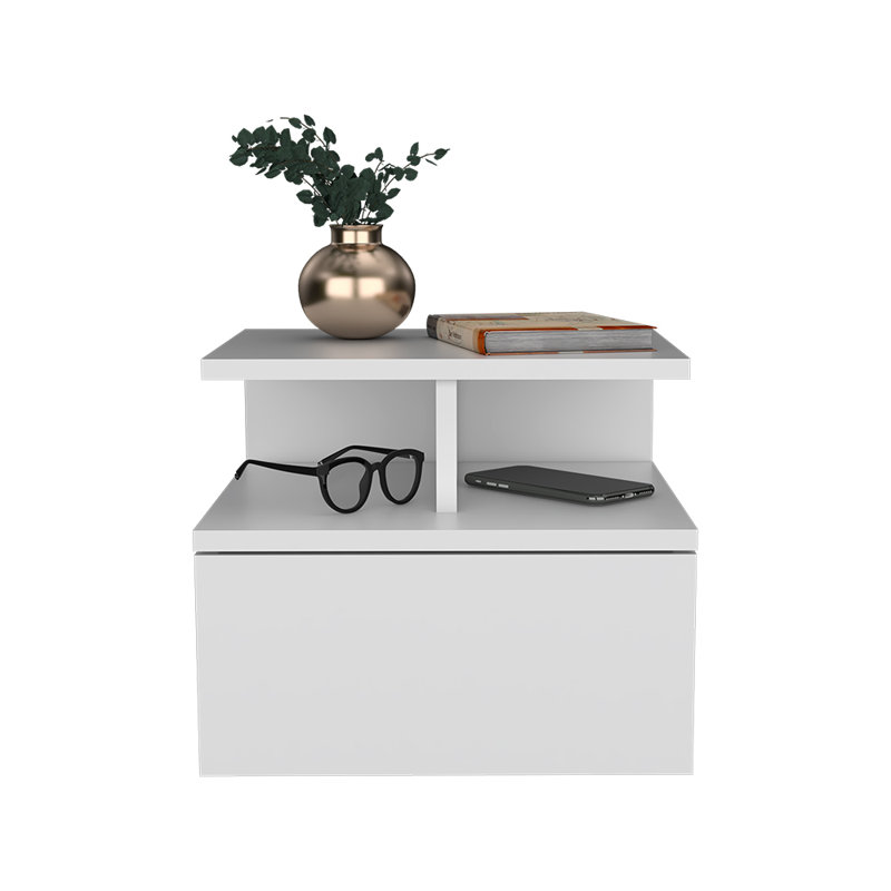 Reister Floating Nightstand Flopini, One Drawer, White