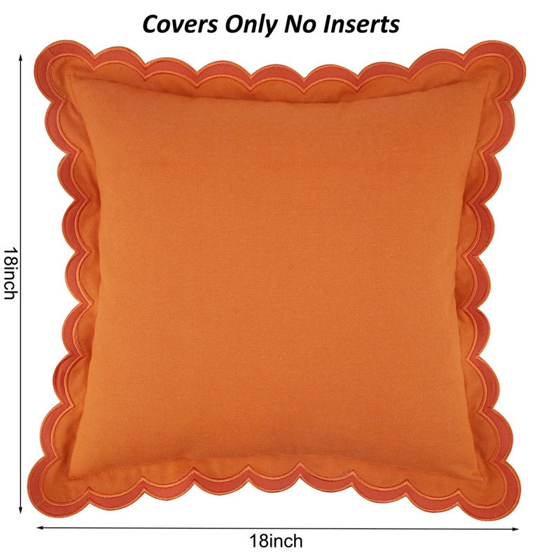 Housses de coussin 18 x 18 pouces, Orange