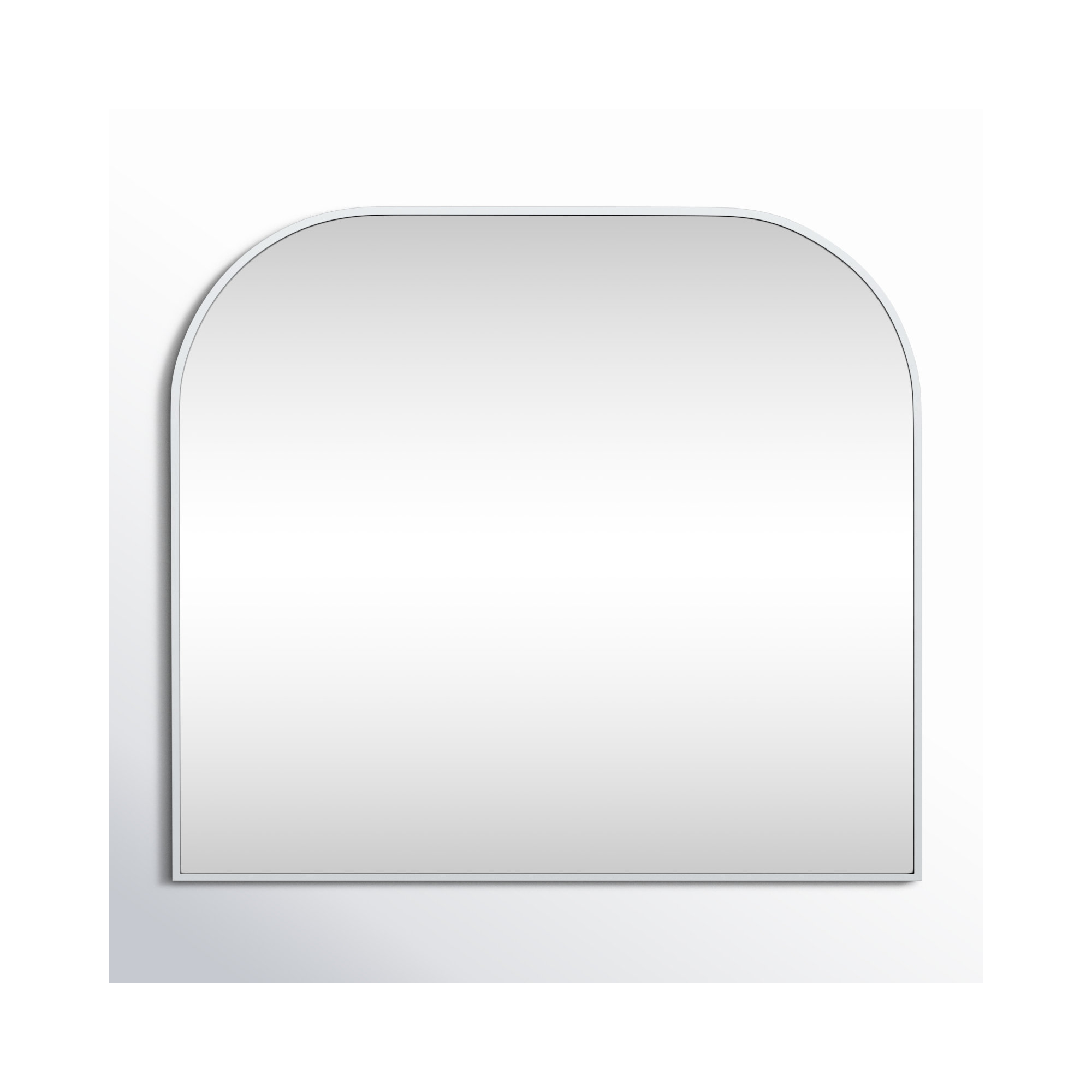 Sabine Metal Wide Arch Wall Mirror, Silver, 38" x 42"