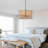 4 - Light Bohemian  Woven Paper Rope Dimmable Drum Chandelier For Dinning Room/Bedroom