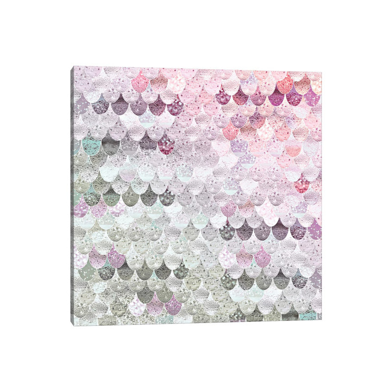Summer Mermaid Sage And Rose XI Square by Monika Strigel - Wrapped Canvas Painting, 66.04 cm H x 66.04 cm W x 3.175 cm D