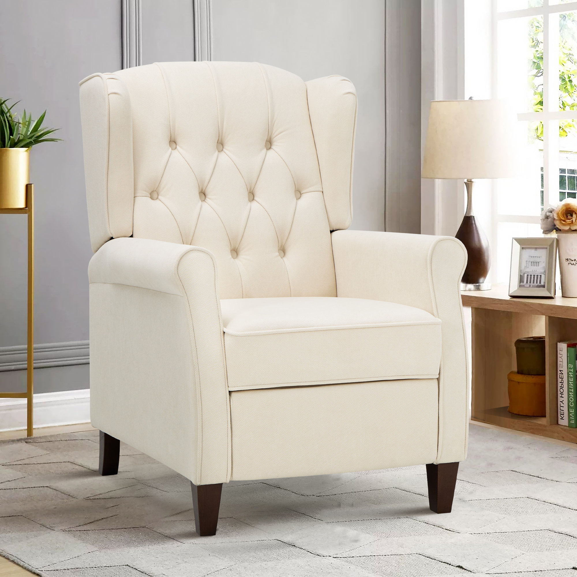 Tufted push back recliner discount