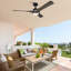 52" Modern  5-CCT LED Propeller Ceiling Fan with Lights and Remote Control, Dimmable, 6 Speeds Reversible Motor