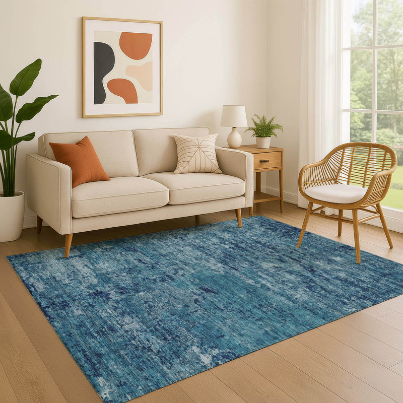 Premium Machine Washable Lubbers AMF1723 Modern Rug, Rectangle 10' x 14'