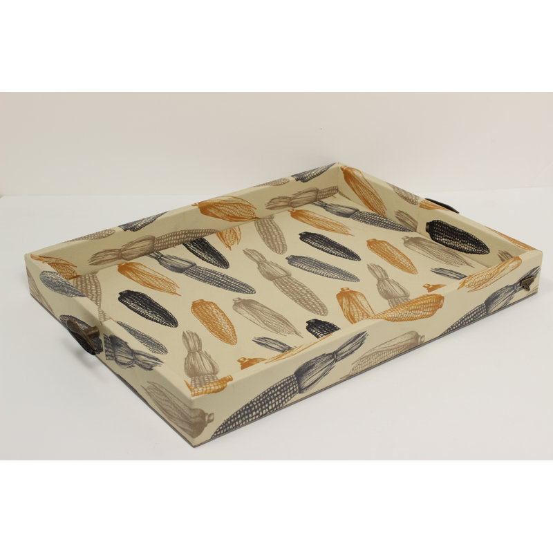 Plateau de service rectangulaire beige 16 po
