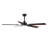 Cissline 52" Modern Black 5-blade Ceiling Fan with Light Kit and Remote for Bedroom/Living Room