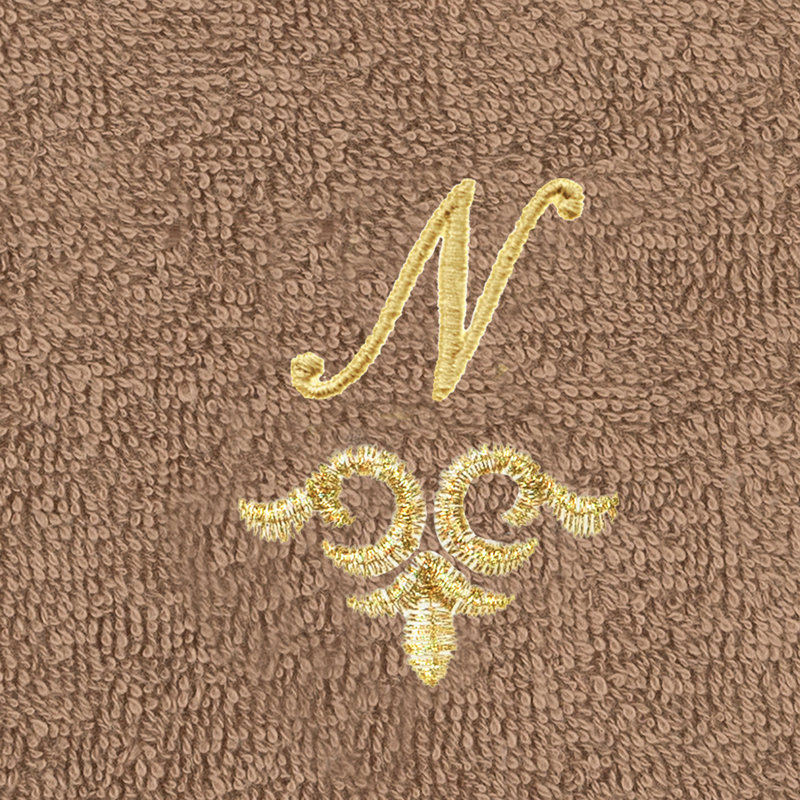Linum Home Textiles 100% Turkish Cotton MONICA 2PC Embellished Washcloth Set, N