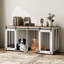Meuble pour chien avec cage intérieure en bois pour chien 72 po avec plateau