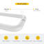 Brixwell TB-20BTB-W Porte-serviette de douche tubulaire standard de centre à centre 20 pouces sans rondelles blanc brillant-124445062