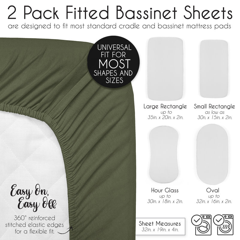 Ensemble de 2 draps-housse pour lit de bébé Woodland Camo par Sweet Jojo Designs