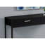 Table d'appoint, console, vestibule, étroit, canapé, tiroir de rangement, salon, chambre à coucher, stratifié noir, métal noir, contemporain, moderne-1362862041