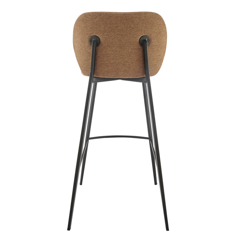 Granger Upholstered Counter Stool with Metal Frame, Brown, Bar Stool (30.5" Seat Height)