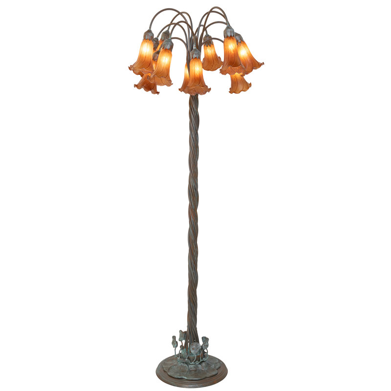 Meyda Tiffany & Stained Glass Tree Floor Lamp, Amber