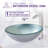 Spirito Silver/Green Circular Vessel Bathroom Sink