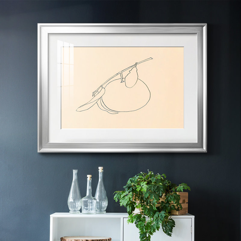«Citrus Contour II», reproduction d'art encadrée, Argent, H 27 po x l 39 po x P 1,5 po