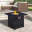 Foyer de table au gaz propane à allumage automatique 50 000 BTU avec couvercle imperméable pour l'extérieur