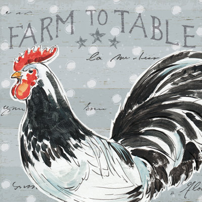 «Roosters Call III» par Daphne Brissonnet, impression sur toile tendue