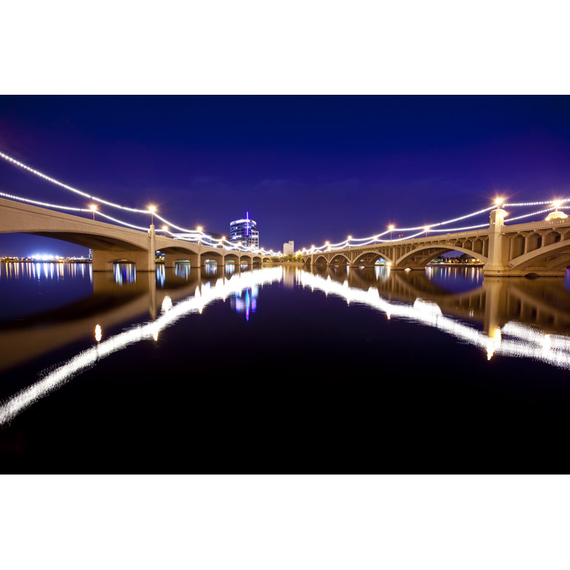 Tempe Bridges by Desertsolitaire - Wrapped Canvas Print, 30cm H x 46cm W x 3.8cm D