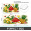 Tapis de cuisine aquarelle à motif de fruits tropicaux beige 2 pièces