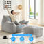 Fauteuil à billes surdimensionné avec repose-pieds et accoudoirs pour salon, canapé paresseux, gris clair-1397306768