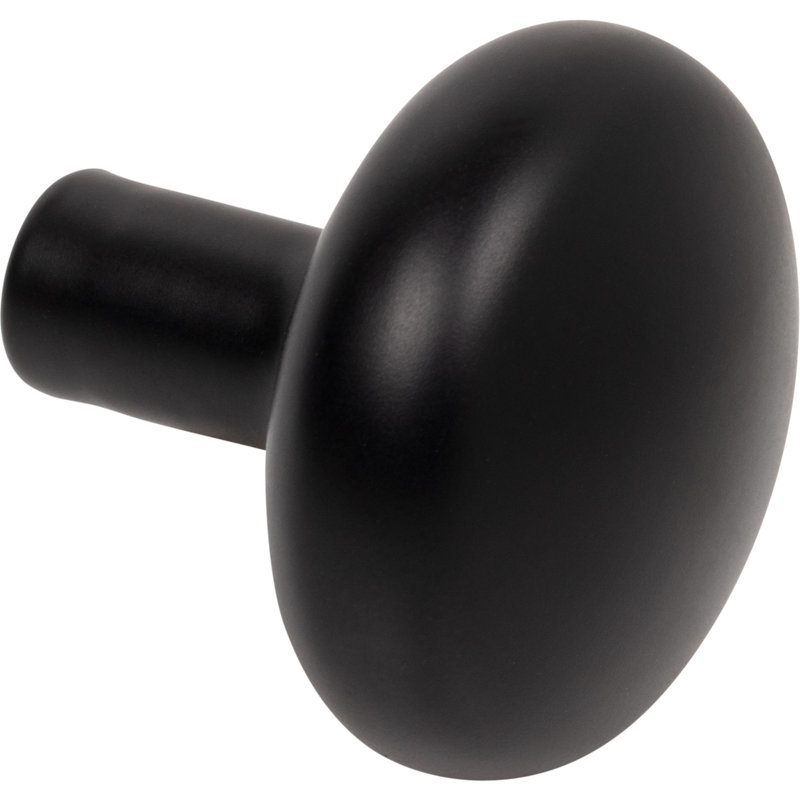Loxley Mushroom Knob, Matte Black