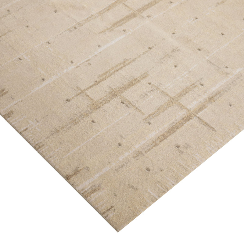 Ivory Contemporary Wool Silk Blend Rug - 8' x 10'