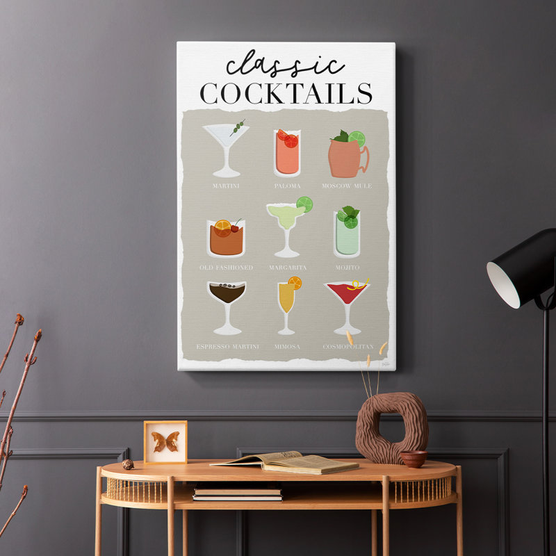 Cocktail classique - Cavas enveloppés de galerie, H 27 po x l 18 po