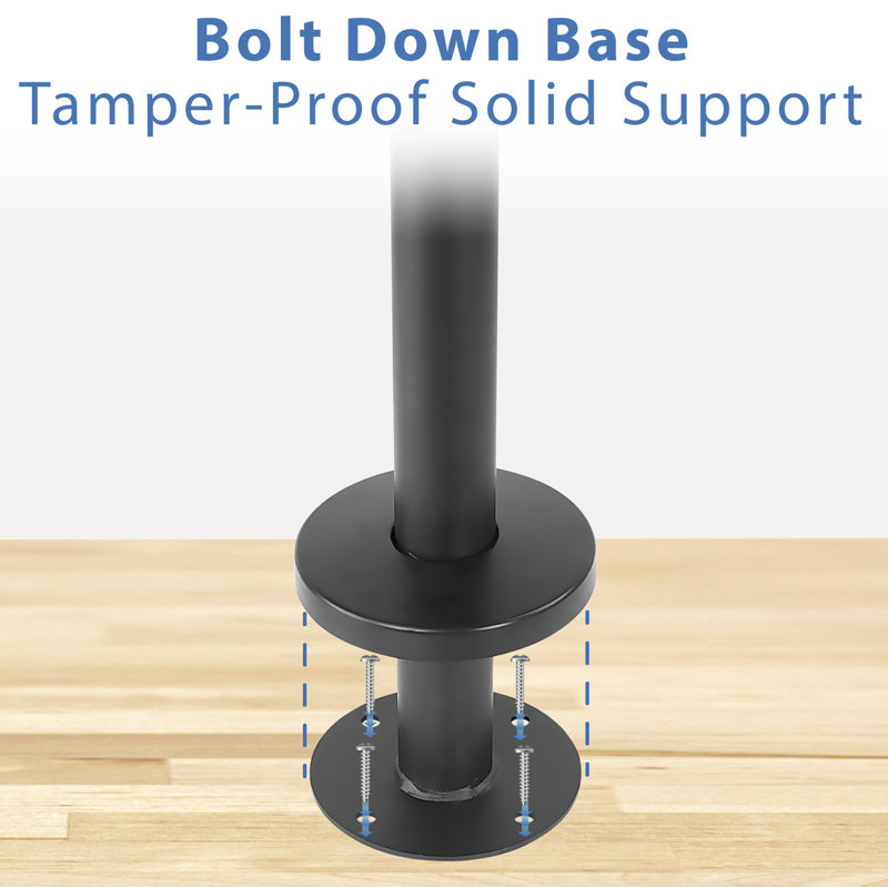 Mount-It! Bolt Down TV Stand | Heavy Duty Swivel Table Top Desktop Mount For  32" - 55" VESA TVs