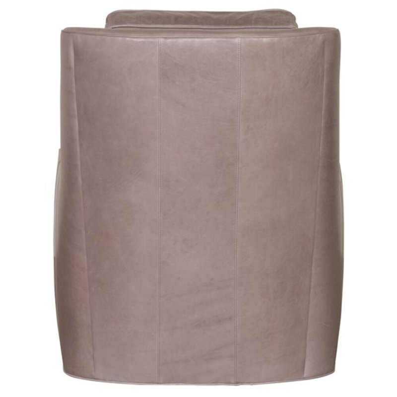 Fauteuil pivotant 32 po American Bungalow, Cuir véritable brun cassé Gatsby