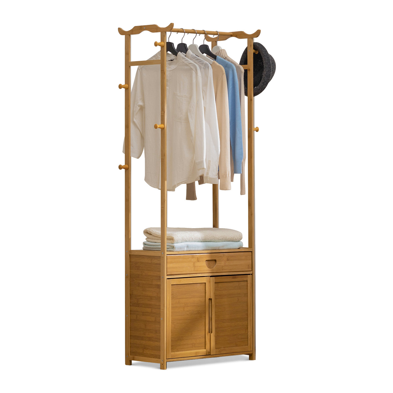 https://assets.wfcdn.com/im/44192148/compr-r85/2021/202122991/3-shelves-1-drawer-coat-rack-with-door-clothes-storage-shelf-bamboo-clothing-stand-for-bedroom.jpg