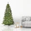 Arbre de Noël artificiel 6,5 pi avec lumières DEL blanc chaud et base Fraser Hill Farm-391691429